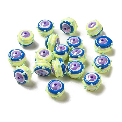 Hand Painted Acrylic with Enamel Beads MACR-K354-38J-1