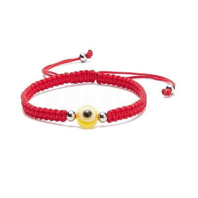 2Pcs 2 Style Resin Evil Eye Braided Bead Bracelets Set BJEW-JB08425-1