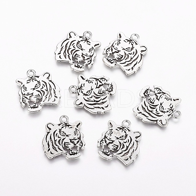 Tibetan Style Alloy Tiger Pendants LS-X-TIBEP-Q043-298-RS-1