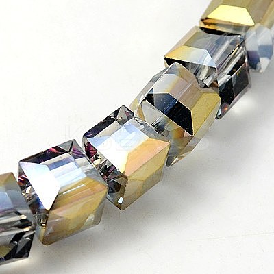 Electorplated Glass Beads EGLA-E006-3E-1