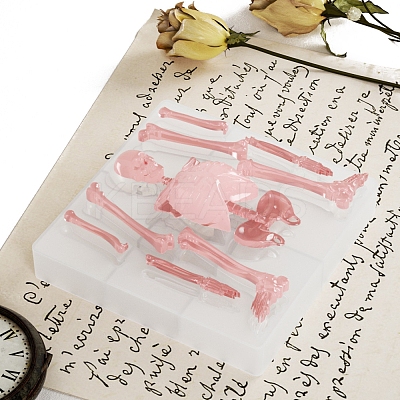Skeleton Head and Body Skeleton Frame Silicone Mold for Halloween Series of Yu Meiren DIY Drop Glue Plaster Ornaments Grinding PW-WGBCD4B-01-1