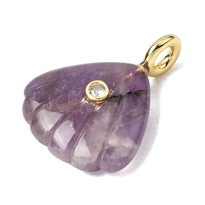 Natural Amethyst Carved Pendants G-C282-05F-1