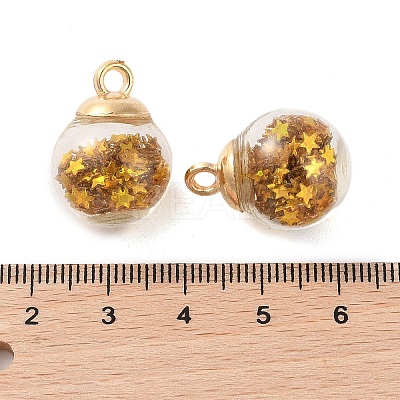 Glass Round Pendants GLAA-P063-01G-02-1