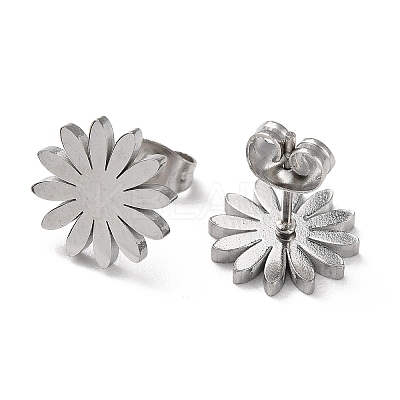 Non-Tarnish 304 Stainless Steel Stud Earrings LS-EJEW-B022-07P-1