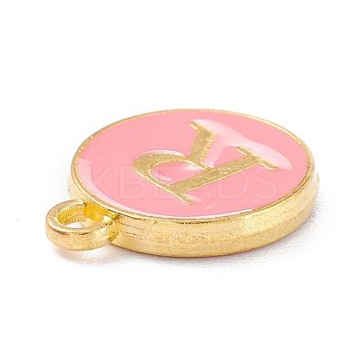 Golden Plated Alloy Enamel Charms ENAM-Q437-14R-1