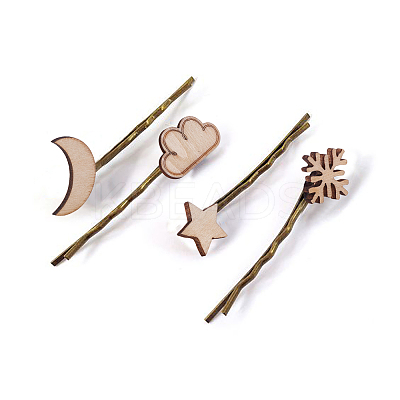 100Pcs Weather Theme Wooden Cabochons WOOD-CJ0001-33-1