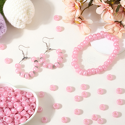 800Pcs Plastic Pearlized Beads KY-SP0001-53B-1