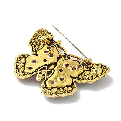 Butterfly Alloy Enamel Brooch LS-JEWB-K018-36AG-1