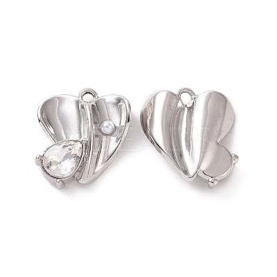 Rack Plating Alloy Glass Pendants FIND-I037-13P-03-1