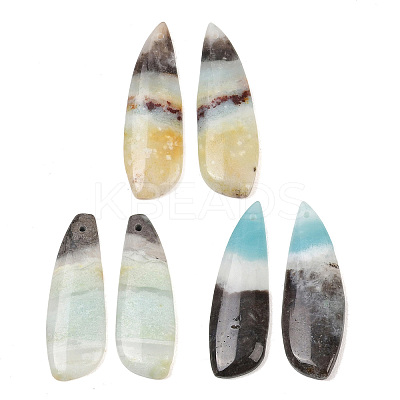 Natural Flower Amazonite Pendants G-K381-26-1