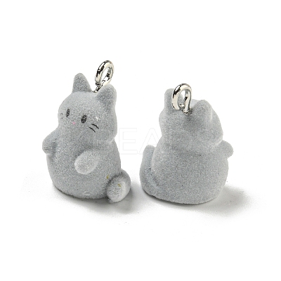 Flocky Acrylic Pendants FIND-A044-01D-1