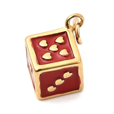 304 Stainless Steel Enamel Pendants STAS-P431-25G-1