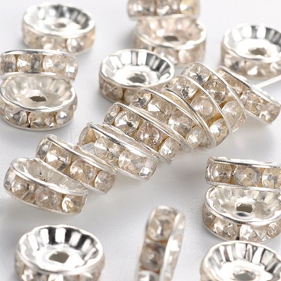 Brass Grade B Rhinestone Spacer Beads RSB039-B01-1