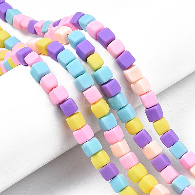 Handmade Polymer Clay Beads Strands LS-CLAY-N008-060-04-1