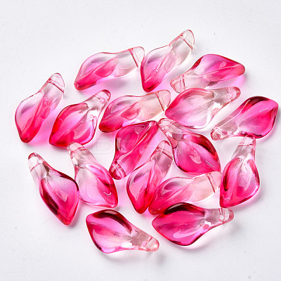 Transparent Spray Painted Glass Pendants GLAA-S054-007B-03-1