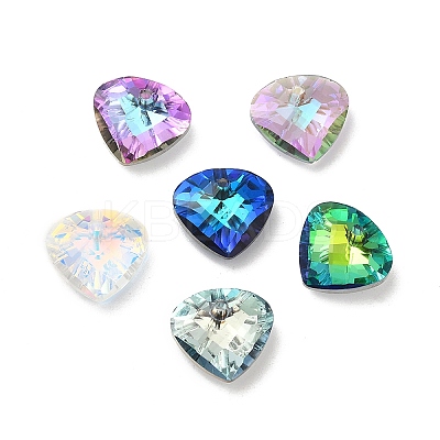 Electroplated Glass Pendants EGLA-M029-02-1