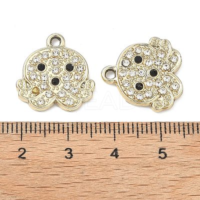 Alloy Rhinestone Pendants FIND-C087-01C-G-1