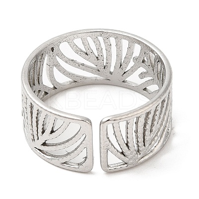 304 Stainless Steel Open Cuff Rings RJEW-K245-88P-1