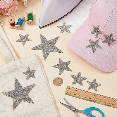 12Pcs 4 Styles Self Adhesive Rhinestone Appliques DIY-FG0008-27-1