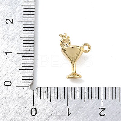Brass Micro Pave Clear Cubic Zirconia Charms KK-G545-16G-1