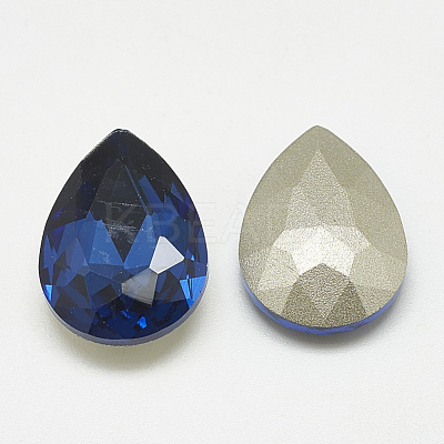 Pointed Back Glass Rhinestone Cabochons RGLA-T081-13x18mm-13-1