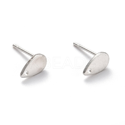 Non-Tarnish 304 Stainless Steel Stud Earring Findings STAS-L211-05C-P-1