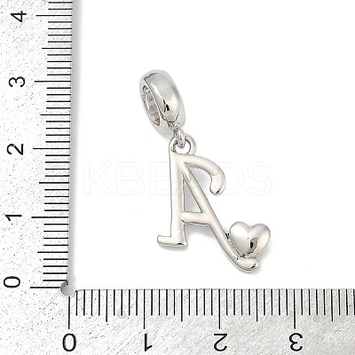 Brass European Dangle Charms KK-Z097-01A-GP-1