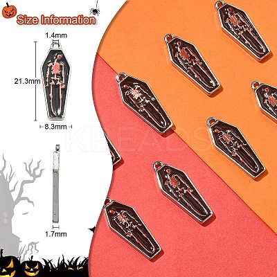 Alloy Enamel Pendants ENAM-CJC0021-01-1