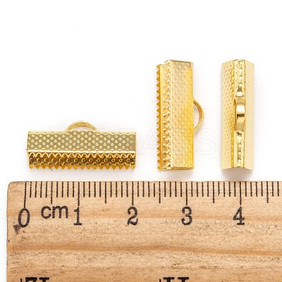 Iron Ribbon Crimp Ends IFIN-S008-G-1