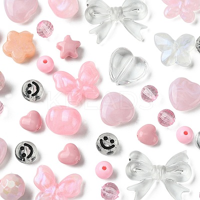 210Pcs 13 Styles Acrylic Beads with 1 Roll Strong Stretchy Beading Elastic Thread OACR-FS0001-57-1