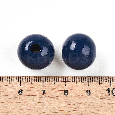 Painted Natural Wood Beads X-WOOD-A018-16mm-24-1