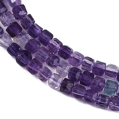 Natural Purple Fluorite Beads Strands G-P553-E02-01-1