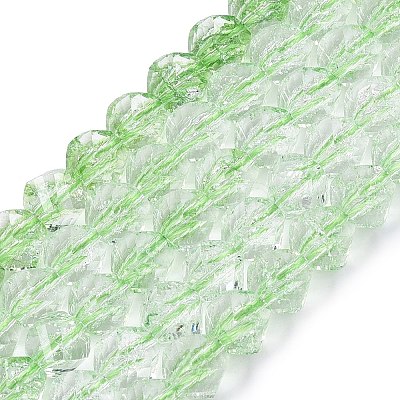 Crackle Transparent Glass Beads Strands GLAA-N068-02A-05-1
