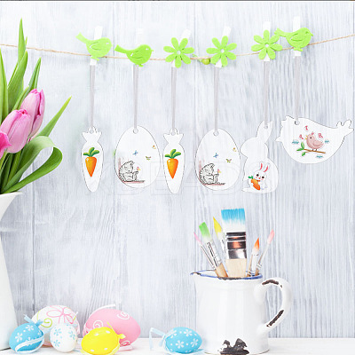 1 Set Transparent Acrylic Blank Big Pendants Decoration HJEW-BC0001-48-1