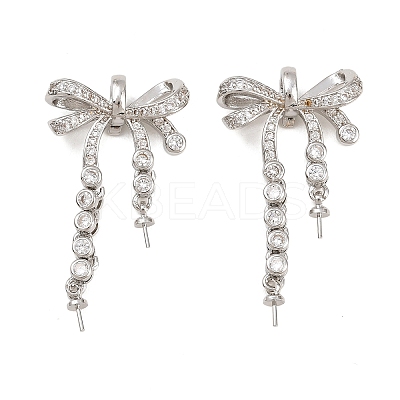 Brass Micro Pave Cubic Zirconia Peg Bails CU-CBA8264-04P-1