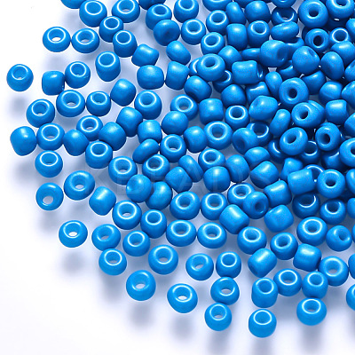 8/0 Baking Paint Glass Round Seed Beads SEED-S036-01B-11-1