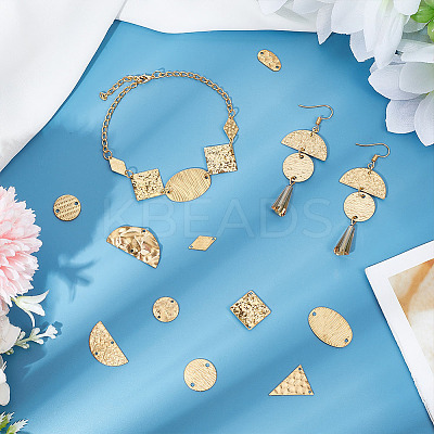 60Pcs 10 Styles Brass Connector Charms KK-BC0011-17-1