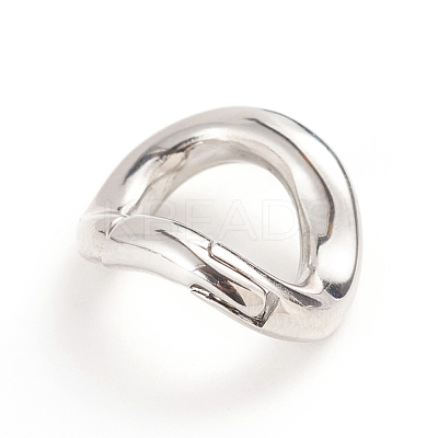 Tarnish Resistant 304 Stainless Steel Spring Gate Rings X-STAS-I133-09P-1