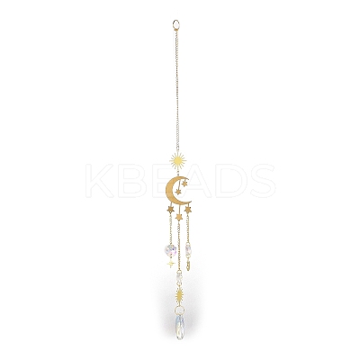 Brass Big Pendant Decorations HJEW-M005-04B-G-1