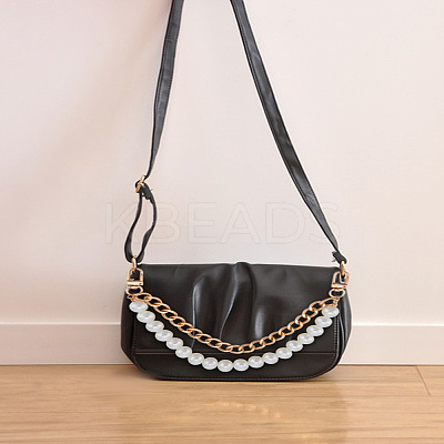 2Pcs 2 Colors Imitation Pearl Beads Bag Straps FIND-LP0004-55-1