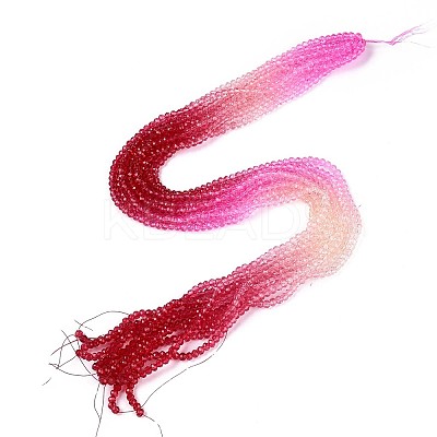 Transparent Gradient Color Glass Beads Strand GLAA-TAC0022-05O-01-1