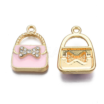 Rack Plating Alloy Enamel Pendants ENAM-T011-129C-1