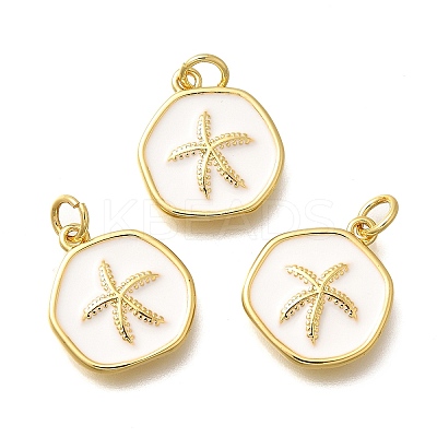 Brass Enamel Pendants X-KK-Q043-11G-B-1