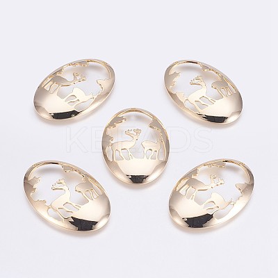 Brass Pendants KK-I622-03G-NF-1