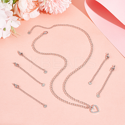 20Pcs 304 Stainless Steel Chain Extender STAS-UN0060-87P-1