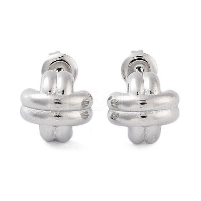 Non-Tarnish 304 Stainless Steel Arch Stud Earrings EJEW-P258-31P-1