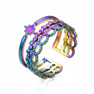 Star Cuff Rings RJEW-N038-003-1