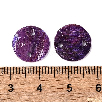 Spray Painted Natural Akoya Shell Connector Charms BSHE-S304-17D-1