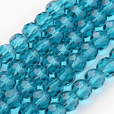 Transparent Glass Bead Strands GLAA-G013-8mm-51-1