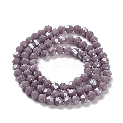 Electroplate Opaque Glass Beads Strands EGLA-A035-P4mm-A11-1